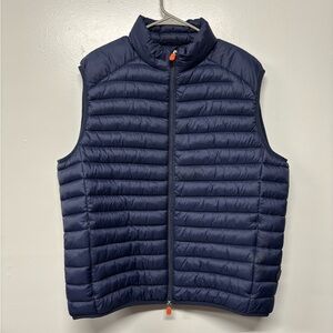 Save The Duck Adam Navy Blue Puffer Vest Size XL